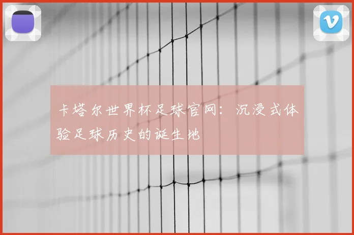 卡塔尔世界杯足球官网:沉浸式体验足球历史的诞生地